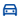 Car outline icon blue