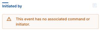 "No associated command or initiator found" message