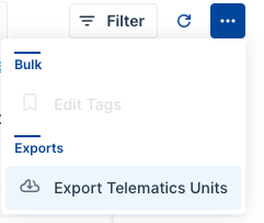 Export Available Telematics Units to CSV File