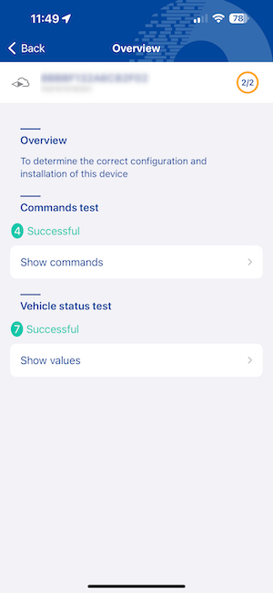 Vehicle Status Overview